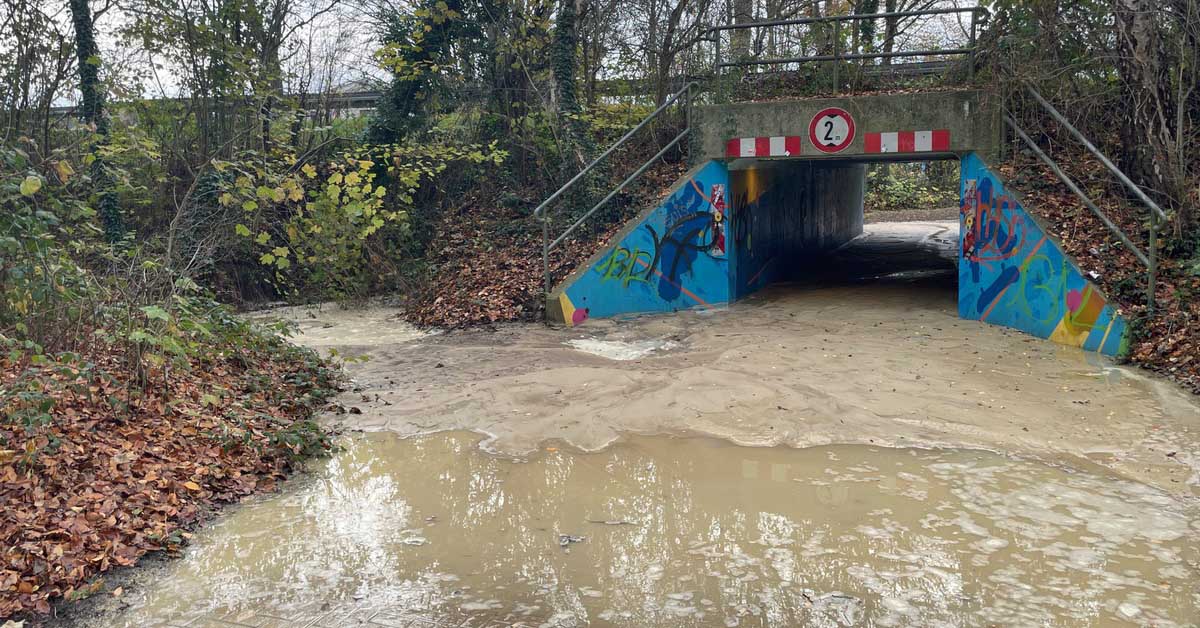 Einsatz: Unterspülung des Prozessionswegs