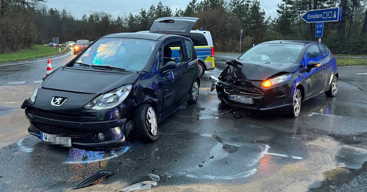 Schwerer Unfall mit fünf verletzten Personen