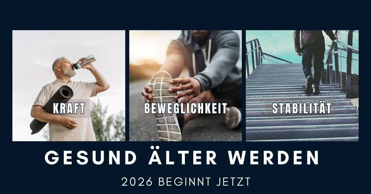 Kraft, Beweglichkeit und Stabilität sind zentrale Bausteine für ein gesundes und selbstbestimmtes Altern. Collage: Heimatmedien GmbH