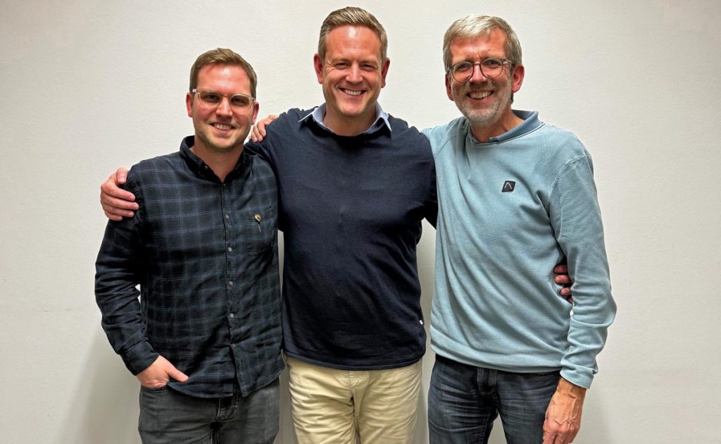 Die scheidenden Vorstandsmitglieder (v.l.) Bastian
Striewe, Ulrich Schmeing und Jürgen Hater. 