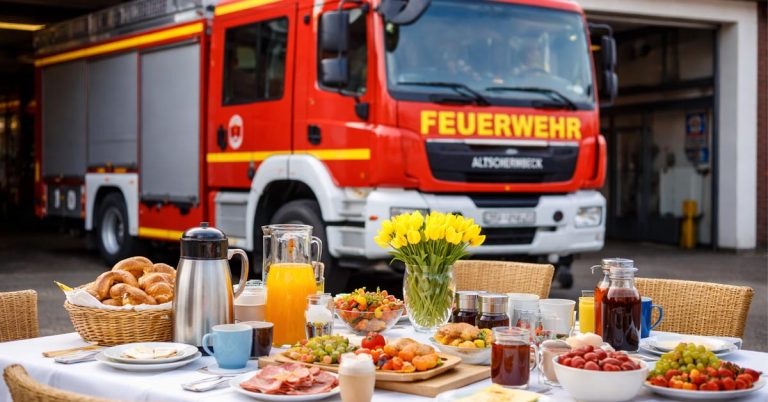 Ein Dorf geht frühstücken 2.0 in Schermbeck bei der Feuerwehr