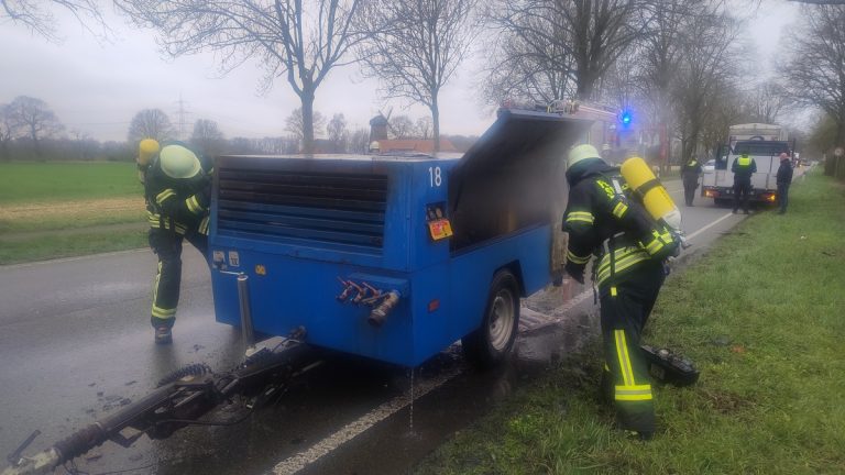 Einsatz der Feuerwehr Schermbeck an der Weseler Straße