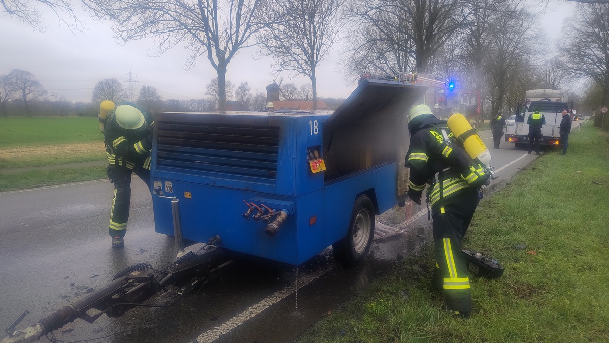Einsatz der Feuerwehr Schermbeck an der Weseler Straße