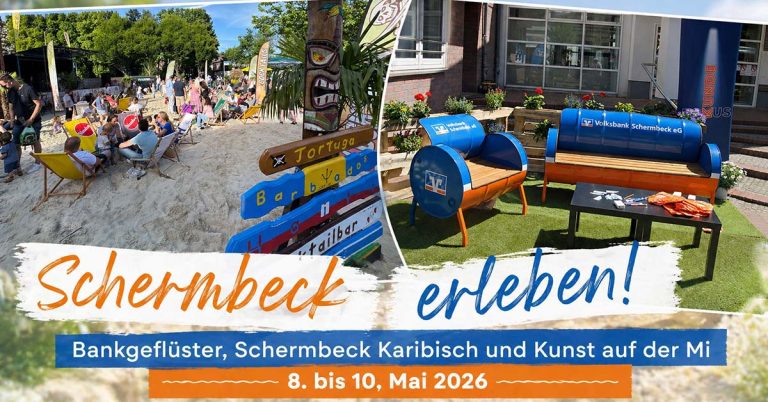 Schermbeck Karibisch Bankgeflüster Kunst auf der Mi