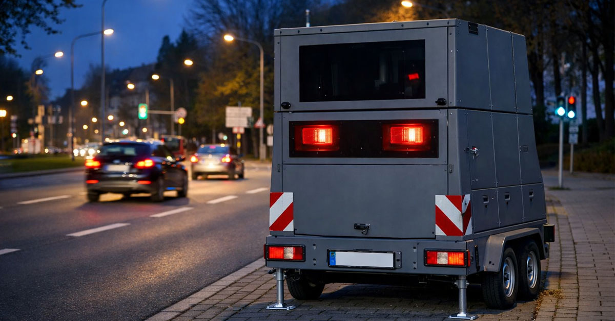 Geschwindigkeitskontrollen Stadt Wesel - neuer Blitzanhänger