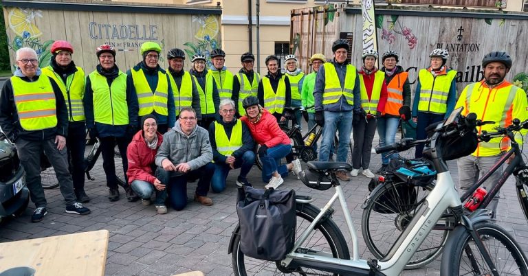 Wallfahrtsgruppe der Kirchengemeinde St. Ludgerus Schermbeck bei der Fahrrad-Wallfahrt nach Kevelaer