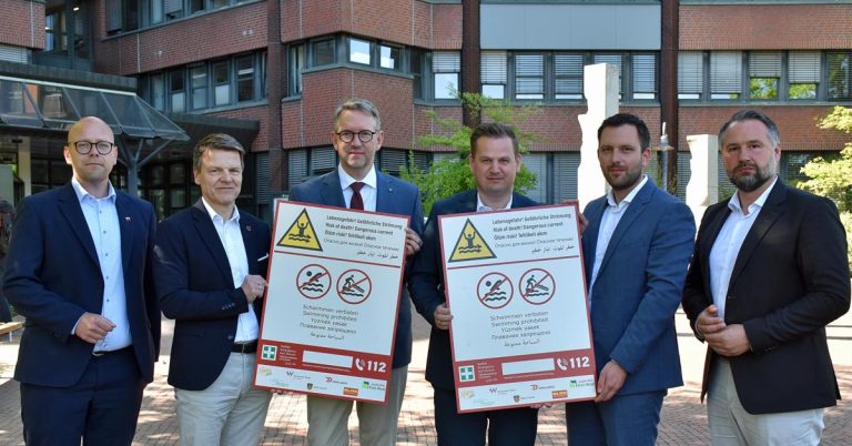 Kreis Wesel ordnet offizielles Badeverbot im Rhein an.