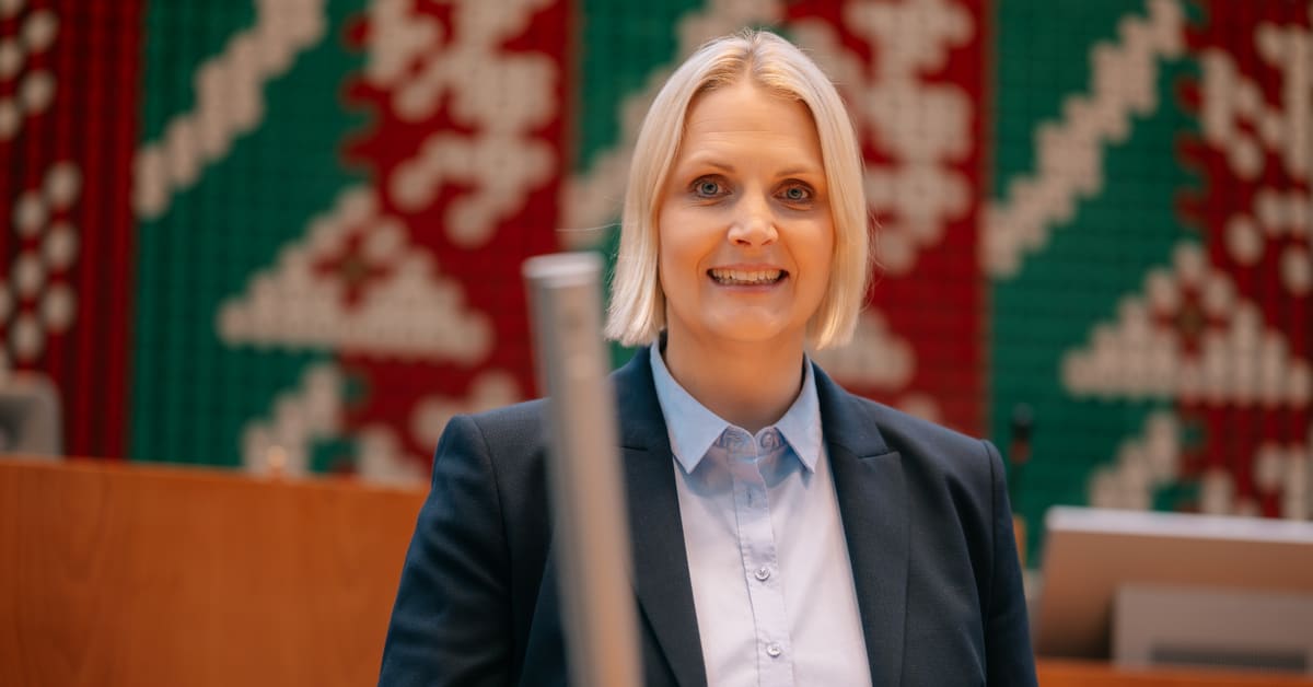 Charlotte Quik im Landtag nach ihrer Nominierung für den Wahlkreis Wesel III
