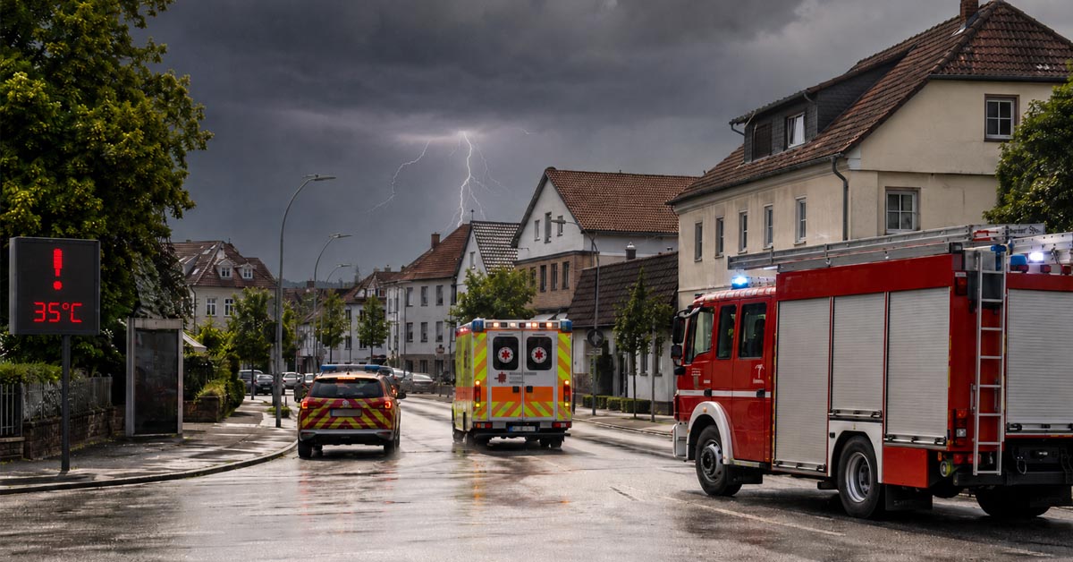 Symbolbild - Hitze- und Unwettereinsätze Kreis Wesel 2026