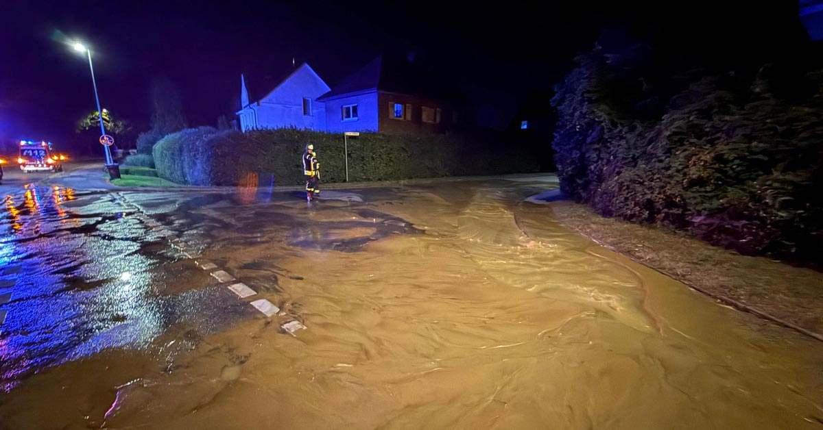 Wasserrohrbruch Maassenstraße Voßkuhle