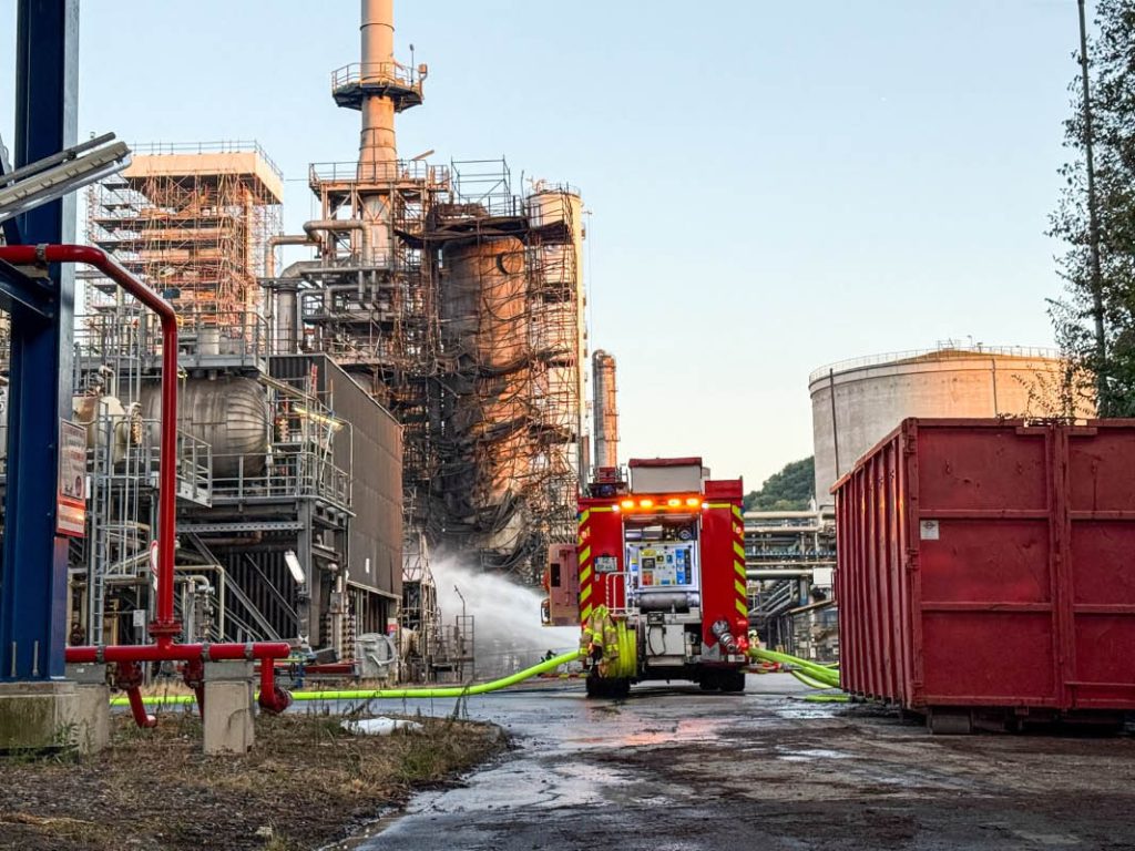 Großbrand in der Raffinerie BP Marl-Scholven