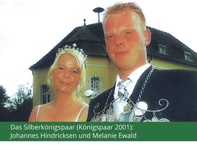 Johannes Hindricksen und Melanie Ewald als Silberkönigspaar der Kilian-Schützengilde Schermbeck