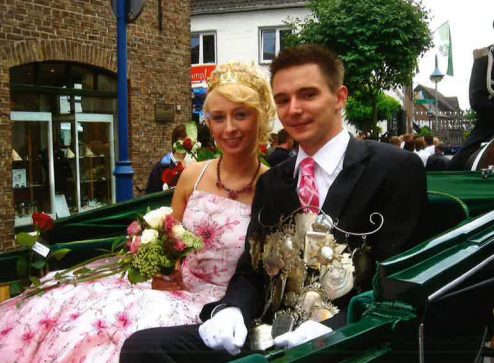 Königin Yvonne Grewing und König Jens Hindricksen bei der Kilian-Schützengilde Schermbeck