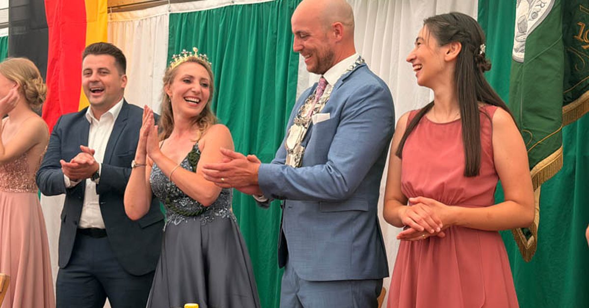 Thomas Heiermann und Veronica Seibel beim Krönungsball der Kilian-Schützengilde Schermbeck 2026